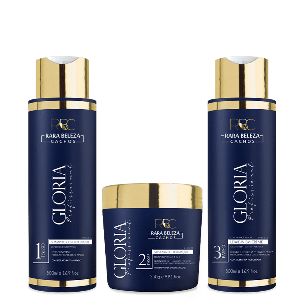 Rara Beleza Cachos | Kit Glória 500ml- Cacheados 3A ao 3C