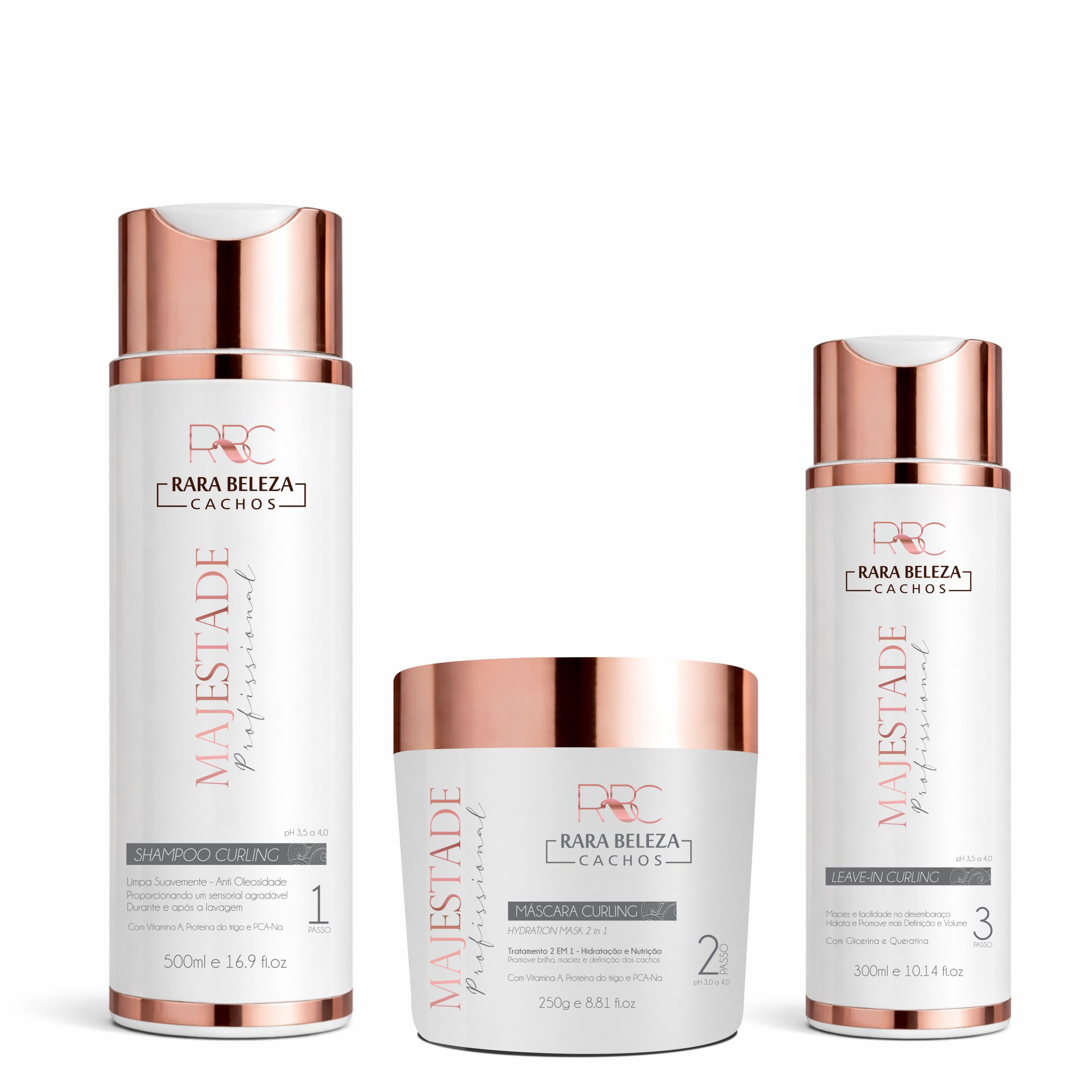 Rara Beleza Cachos | Kit Majestade 300ml – Ondulados e Oleosos 2A